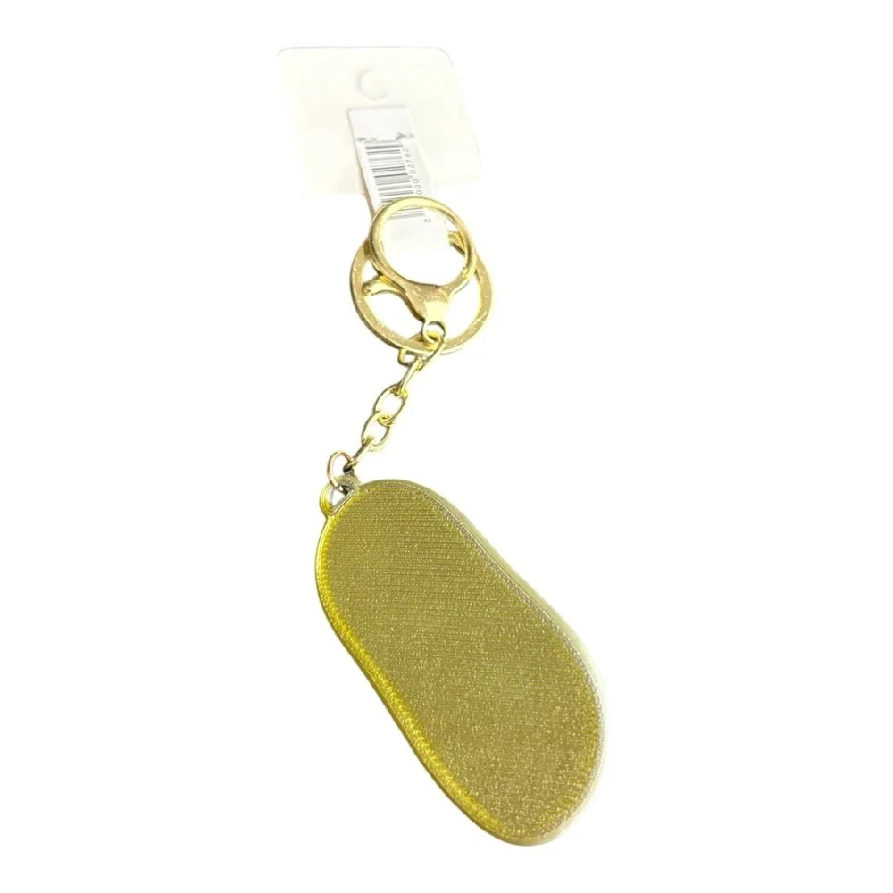 Crystal Collection Key Chain Women's Yellow Gold Tone Mini Clog Shoe Charm 5